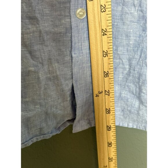 Murano Baird McNutt Men's  XL Linen Cotton Short Sleeve Button Up - Picture 3 of 7